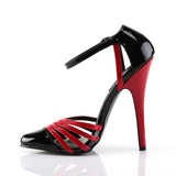 Two Tone Pointed Toe D'Orsay Ankle Strap Stiletto High Heels Shoes Pleaser Devious DOMINA/412