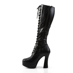 Sexy Side Zipper Lace Up Platforms Knee High Stack Heel Boots Shoes Pleaser Pleaser ELECTRA/2023