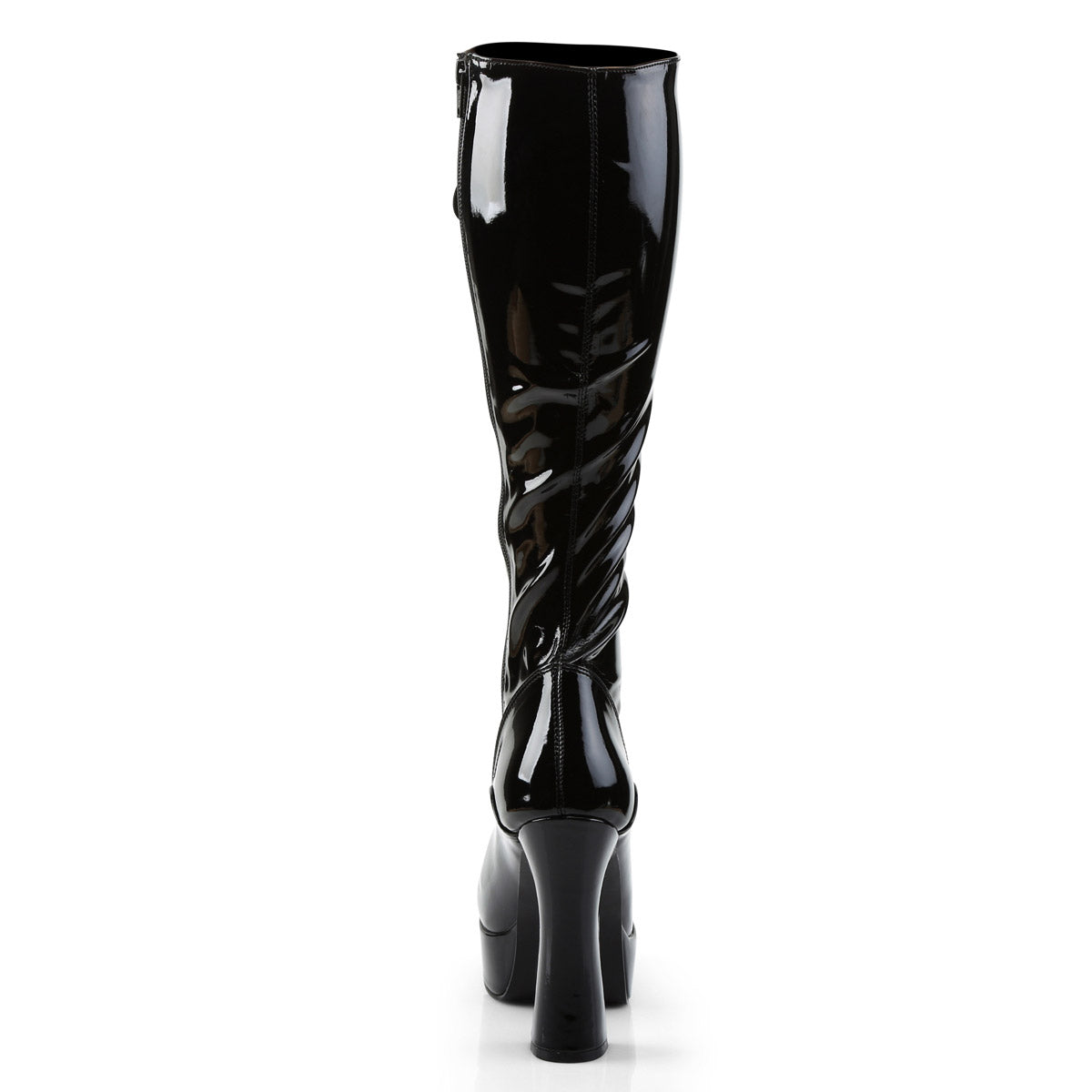Sexy Side Zipper Lace Up Platforms Knee High Stack Heel Boots Shoes Pleaser Pleaser ELECTRA/2023