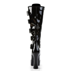 Kinky Buckle Strap Side Zip Platform Heels Knee High Boots Shoes Pleaser Pleaser ELECTRA/2042