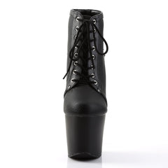 Punk Rock Spike Stud Platform Lace Up High Heel Ankle Boots Shoes Pleaser Pleaser FEARLESS/700/28