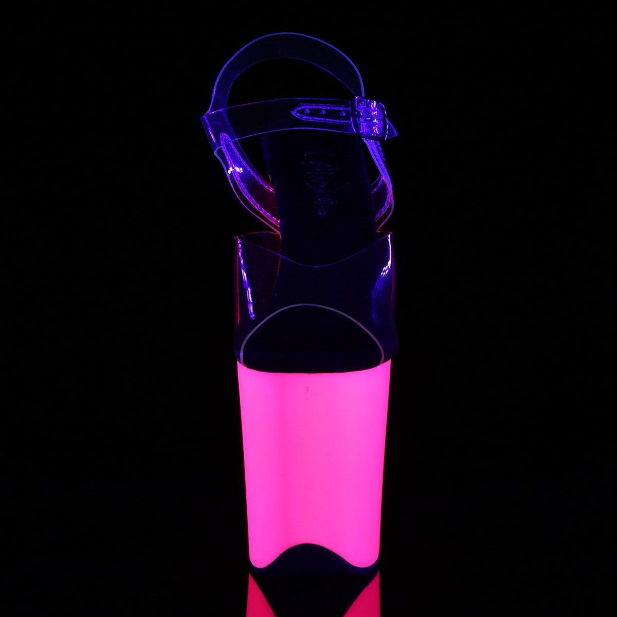 Sexy Neon Glow Platform Stiletto Ankle Strap Sandal High Heels Shoes Pleaser Pleaser FLAMINGO/808UV