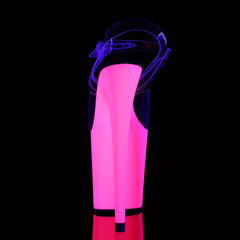 Sexy Neon Glow Platform Stiletto Ankle Strap Sandal High Heels Shoes Pleaser Pleaser FLAMINGO/808UV