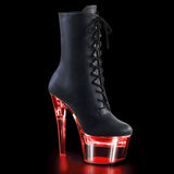 7" Heel, 2 3/4" PF LED Illuminated Ankle Boot, Side Zip Pleaser Pleaser FLASHDANCE/1020/7