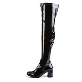Sexy Stretch Thigh High Over The Knee Block Heel Gogo Boots Shoes Pleaser Funtasma GOGO/3000