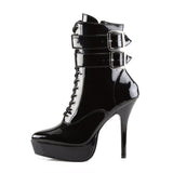 Buckle Strap High Heel Lace Up Platform Stiletto Ankle Boots Shoes Pleaser Devious INDULGE/1026