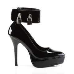 Sexy Lock & Key Ankle Cuff Platform Stiletto Pump High Heels Shoes Pleaser Devious INDULGE/534