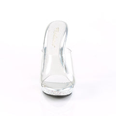 Cute Flirty Rhinestone Platform Stiletto Slide Mule High Heels Shoes Pleaser Fabulicious LIP/101DM