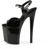 8" Heel, 4" Pf Ankle Strap Sandal Pleaser Pleaser NAUGHTY/809