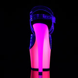 Neon Platform Stiletto Clear Ankle Strap Sandals High Heels Shoes Pleaser Pleaser RAINBOW/308UV