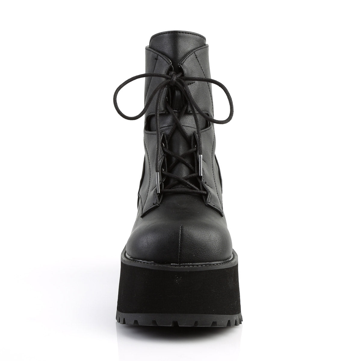 4" Heel, 2 1/2" Platform Lace-Up Front Ankle Boot, Side Zip Pleaser Demonia RANGER/102