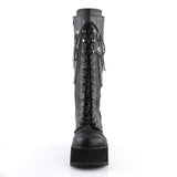 3 3/4" Heel, 2 1/4" PF Knee High Boot, Metal Side Zip Pleaser Demonia RANGER/303