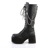 3 3/4" Heel, 2 1/4" PF Knee High Boot, Metal Side Zip Pleaser Demonia RANGER/303