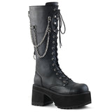 3 3/4" Heel, 2 1/4" PF Knee High Boot, Metal Side Zip Pleaser Demonia RANGER/303