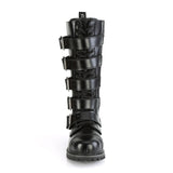 Knee High Buckle Strap Lace Up Rugged Goth Punk Combat Boots Shoes Pleaser Demonia RIOT/18