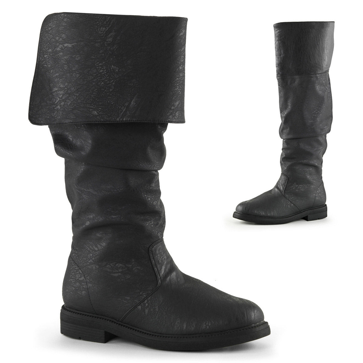 Sexy Zip Side Knee High Cuffs Robin Hood Renaissance Boots Shoes Pleaser Funtasma ROBINHOOD/100
