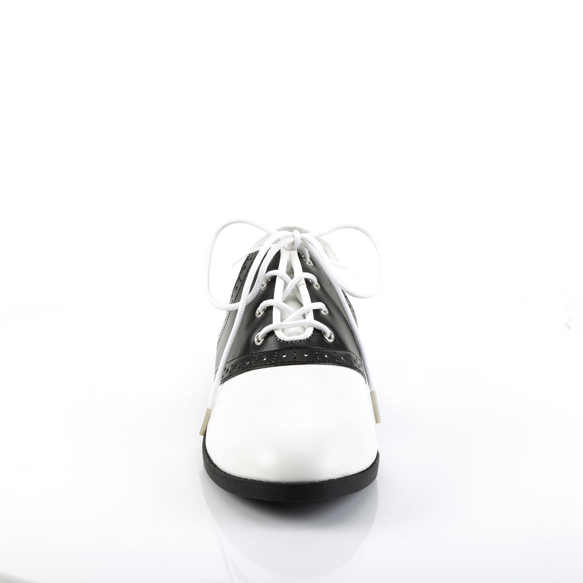 Grease Retro Two Tone Hidden Platform Spectator Saddle Flats Shoes Pleaser Funtasma SADDLE/50
