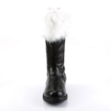 Merry Christmas Mid Calf Fur Trim Cuff Flat Heel Santa Boots Shoes Pleaser Funtasma SANTA/100