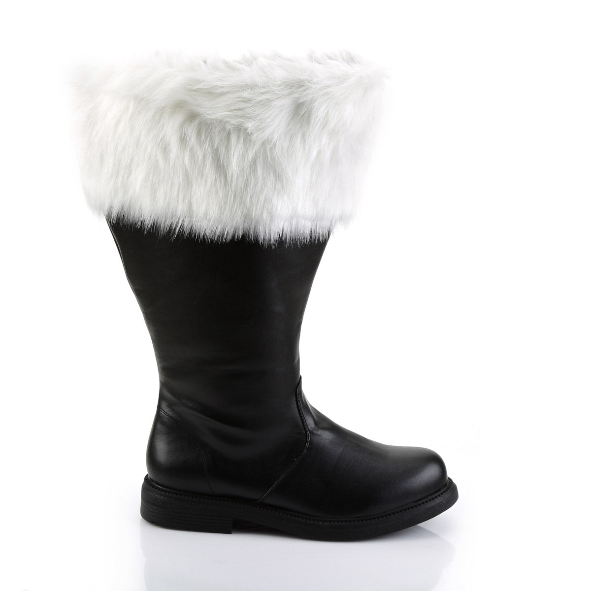 Merry Christmas Mid Calf Fur Trim Wide Cuff Santa Heels Shoes Pleaser Funtasma SANTA/106WC