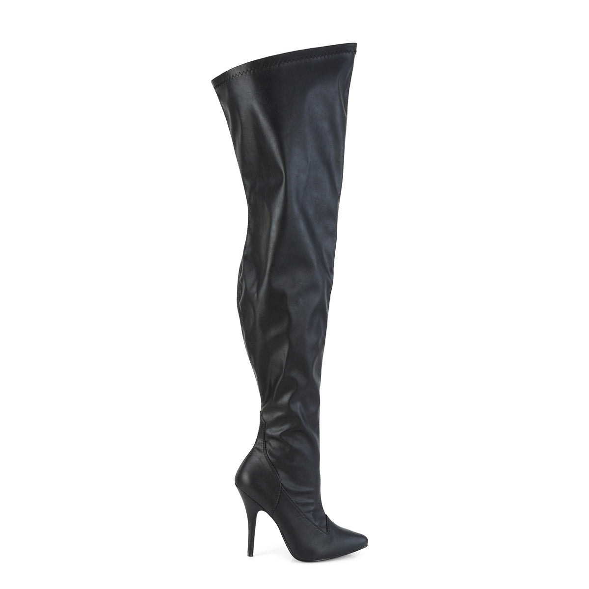 5" Heel Stretch Wide Calf Thigh Boot, Side Zip Pleaser Pleaser Pink Label SEDUCE/3000WC