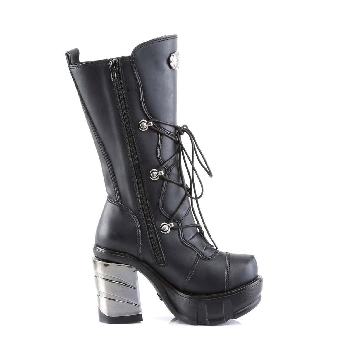 Goth Punk Buckle Strap Mid Calf Lace Up Extreme Platform Boots Shoes Pleaser Demonia SINISTER/203