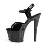 Sexy Mini Glitter Platform Stiletto Ankle Sandals High Heels Shoes Pleaser Pleaser SKY/309MG