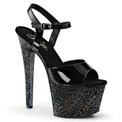 Sexy Mini Glitter Platform Stiletto Ankle Sandals High Heels Shoes Pleaser Pleaser SKY/309MG