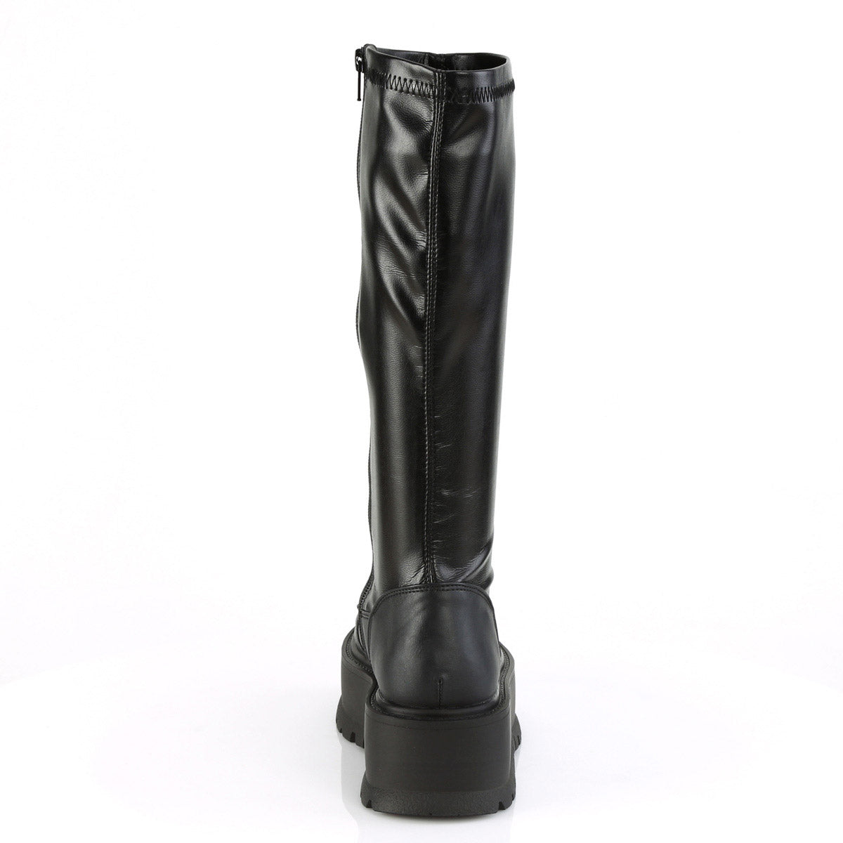 2" PF STR Knee High Boot, 1/2 Side Zip Pleaser Demonia SLACKER/200