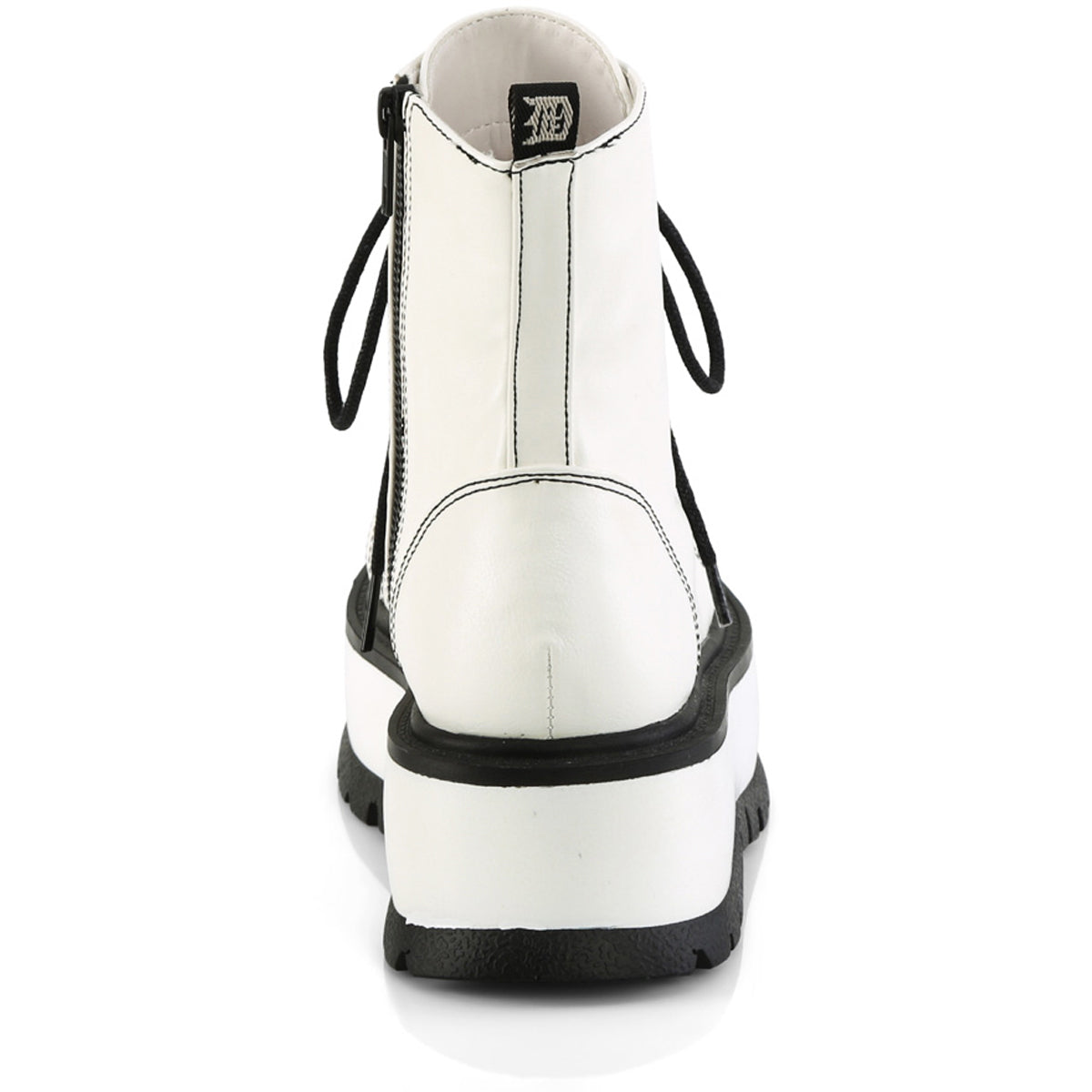2" Pf Lace-Up Ankle Boot, Side Zip Pleaser Demonia SLK55/WVL