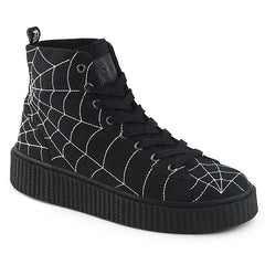 1 1/2"PF Round Toe  Lace-Up Front High Top Creeper Sneaker Pleaser Demonia SNEEKER/250