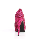 5 3/4" Heel, 1 3/4" Hidden PF Wide Width Pump H. Pink Glitter Pleaser Pleaser Pink Label TEEZE/06GW