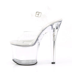 7" Heel, 3 1/4" PF Ankle Strap Sandal w/ Accessible COMPT Pleaser Pleaser TREASURE/708RAD