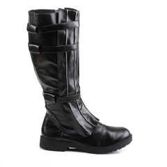 Full Inner Side Zipper Super Hero Strappy Knee High Boots Shoes Pleaser Funtasma WALKER/130