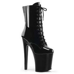 Sexy Platform Stiletto Mid Calf Lace Up Spike High Heel Boots Shoes Pleaser Pleaser XTREME/1020